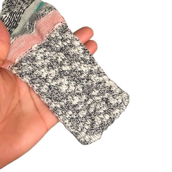 Maurices Womens Sweater M Black Marled Knit Striped Pullover Layered Y2K - Picture 4 of 8